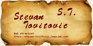 Stevan Tovitović vizit kartica